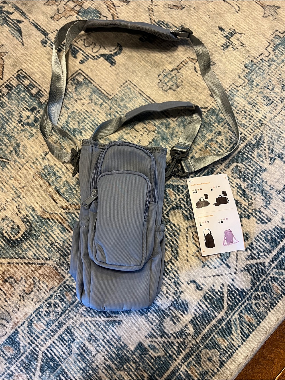 Gray water bottle holder